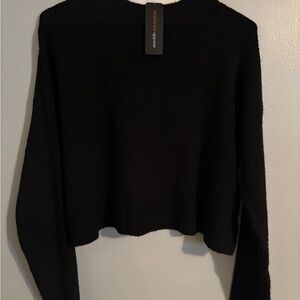 Black Crew Neck Sweater. Size large. NWT